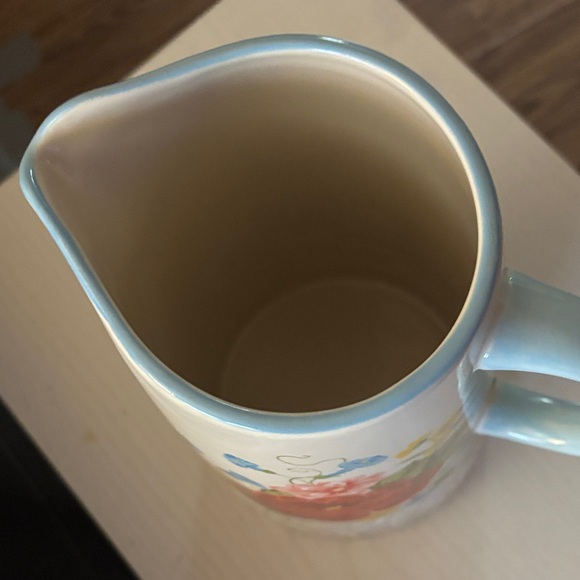 Floral Ceramic Pitcher - Picture 3 of 4
